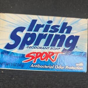 NOS Vintage Irish Spring Sport Deodorant Soap Bar 4.5 oz Sealed Made In USA